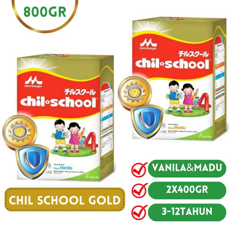 

CHIL SCHOOL GOLD 800GR RASA VANILA/MADU/STRAWBERY/COKELAT