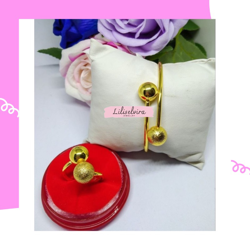 gelang boba set cincin xuping dewasa