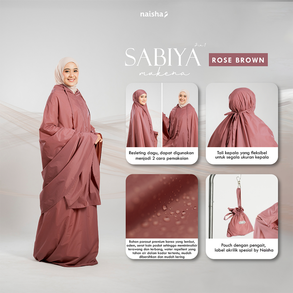 NAISHA OFFICIAL - Sabiya Mukena Mini Travel 2in1 - Mukena Travel _ Mukena Kekinian