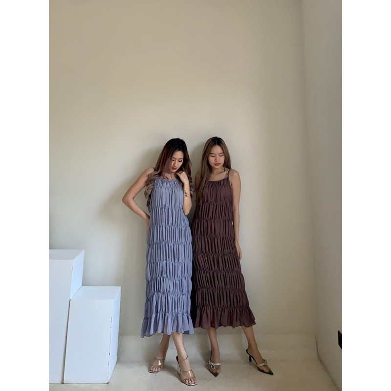 BYTA - Dress Tali Satu Gaun Pesta Dress Gereja Atasan Dress Panjang