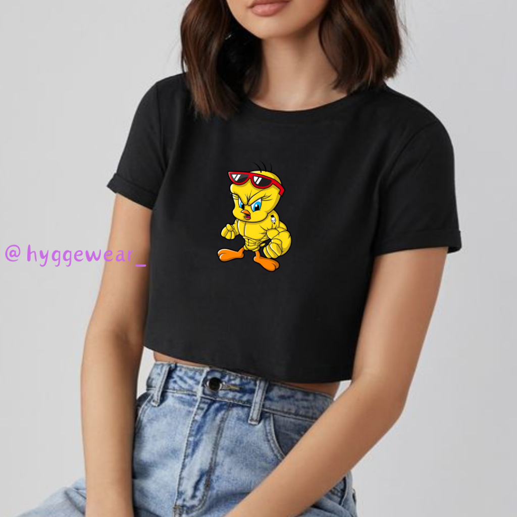 Tweety Muscle - Crop Top dan Kaos - Hygge Wear