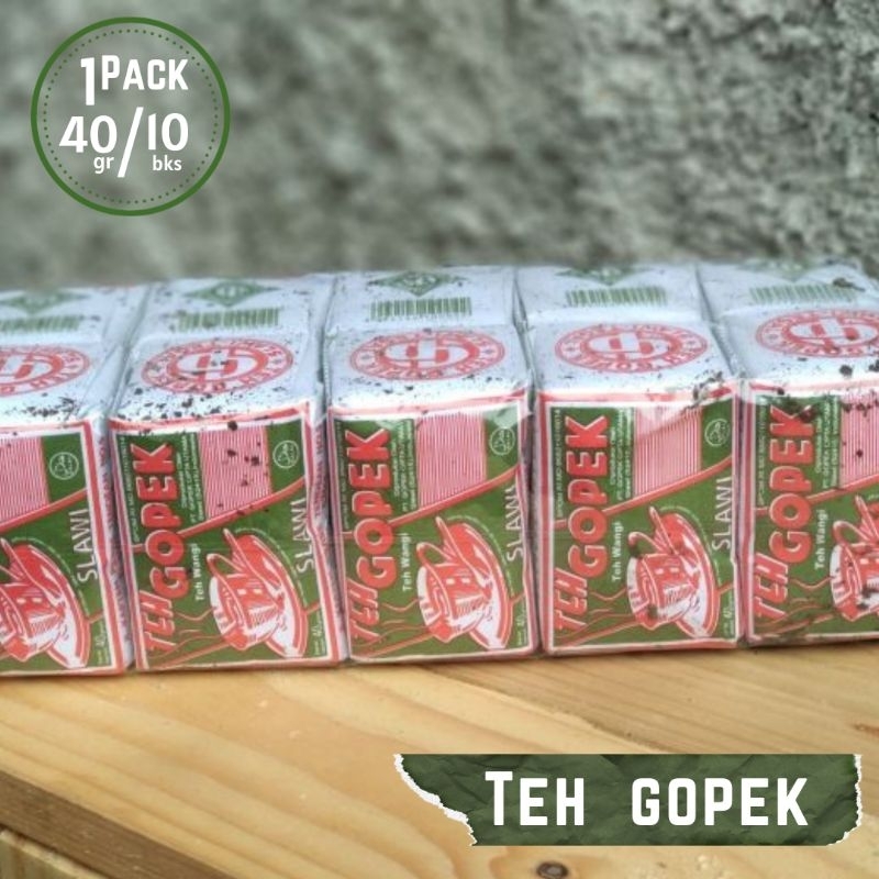 

TEH GOPEK 1 Slop 10 bungkus/ @40 gram