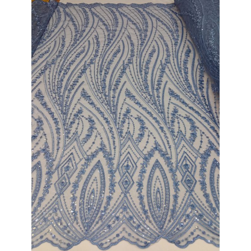Kain Tile Payet Bordir Spangel Sequin *Tile Sequin* Tile Saluru Bakal Kebaya Gamis