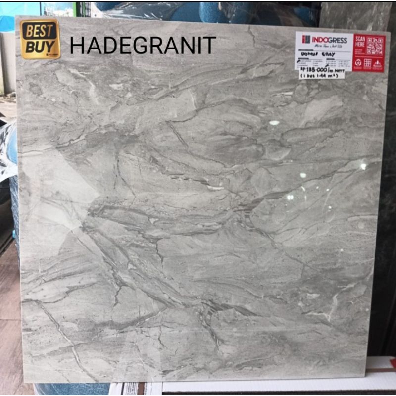Granit Lantai 80x80 domus grey/indogres