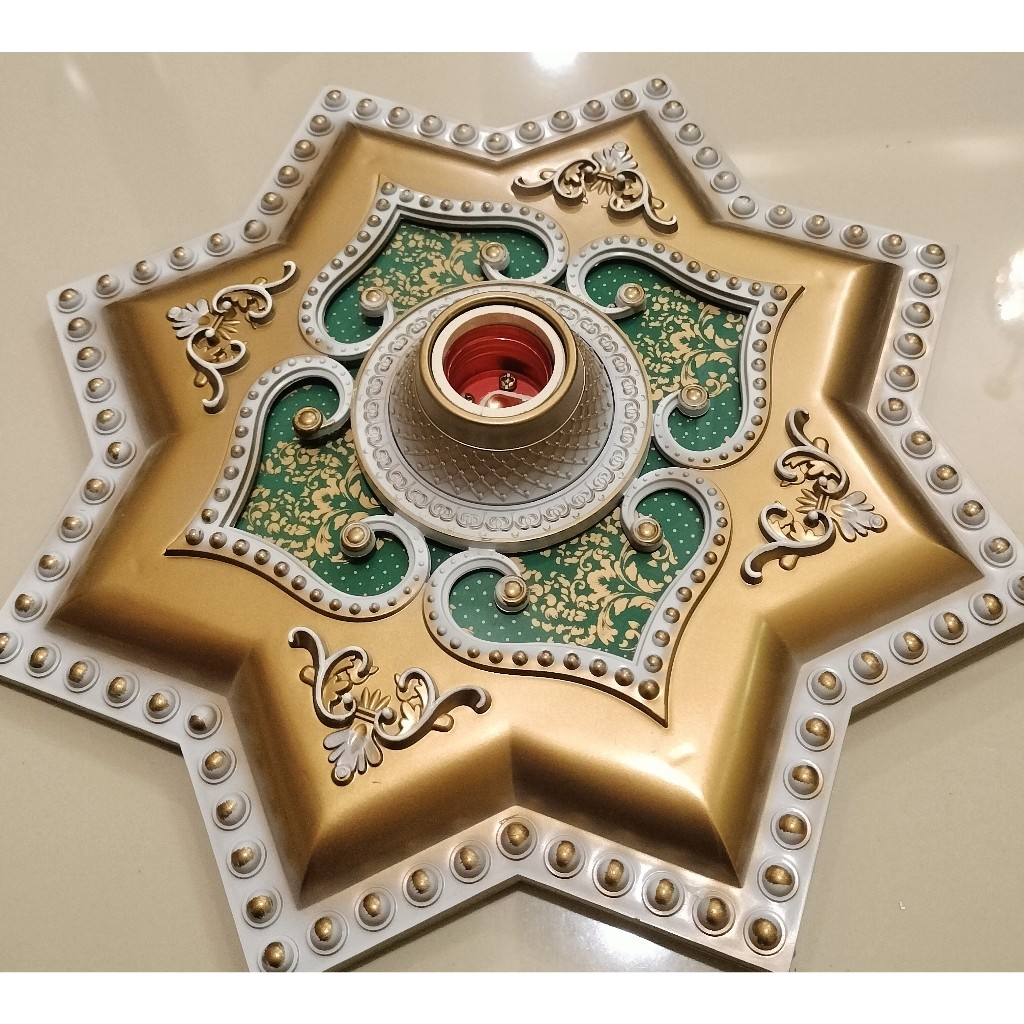 Fiting Hias Besar Bintang Ornamen Plafon PVC 30cm.