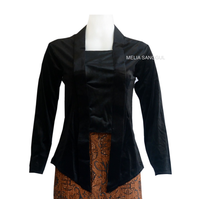 Kebaya Bludru Kutubaru - Warna hitam