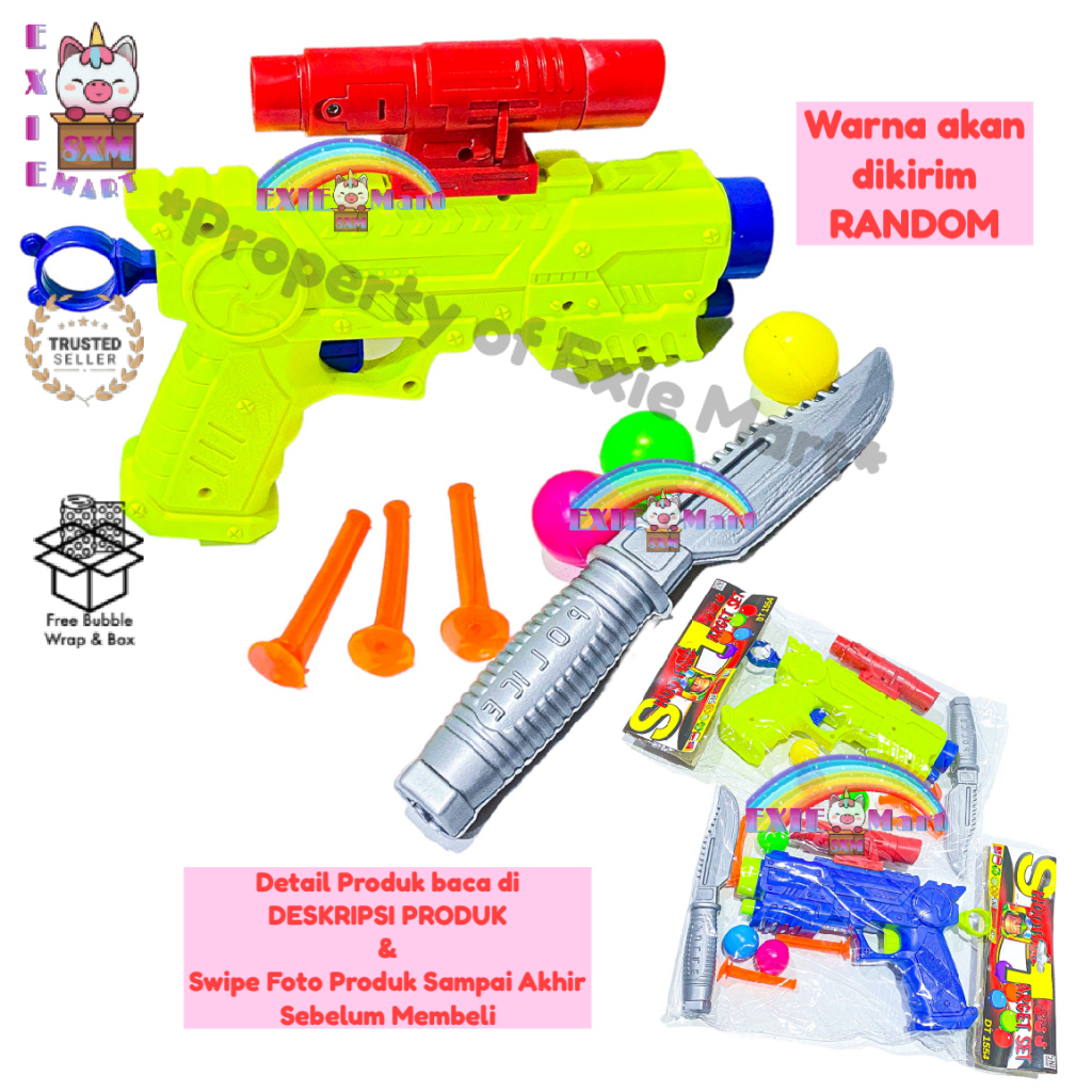 MAINAN ANAK TEMBAKAN SHOOTING TARGET + PISAU - MAINAN TEMBAKAN BOLA TARGET + PISAU PLASTIK [DT1554]