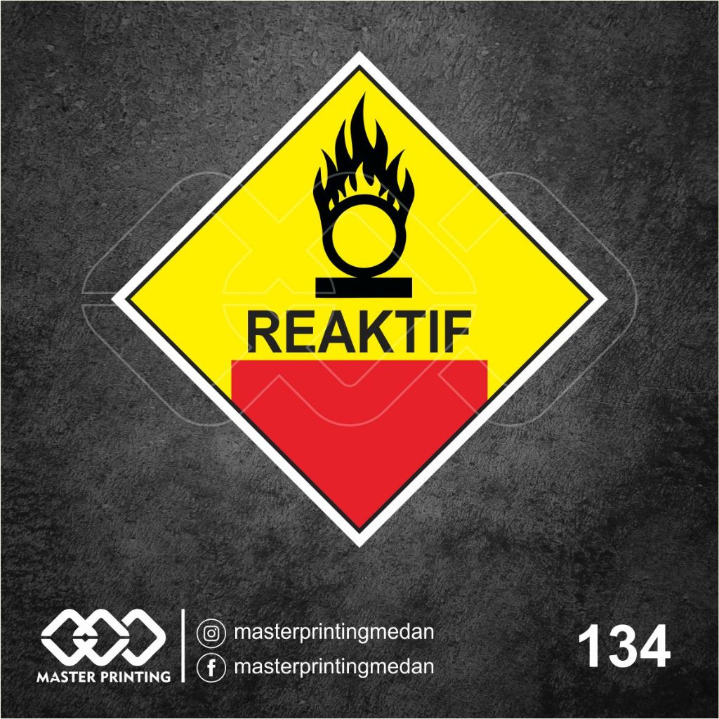

134 - Stiker Reaktif, Simbol Limbah B3, Sticker Vinyl, Premium, Tahan Air, Termurah, dan Bisa Custom
