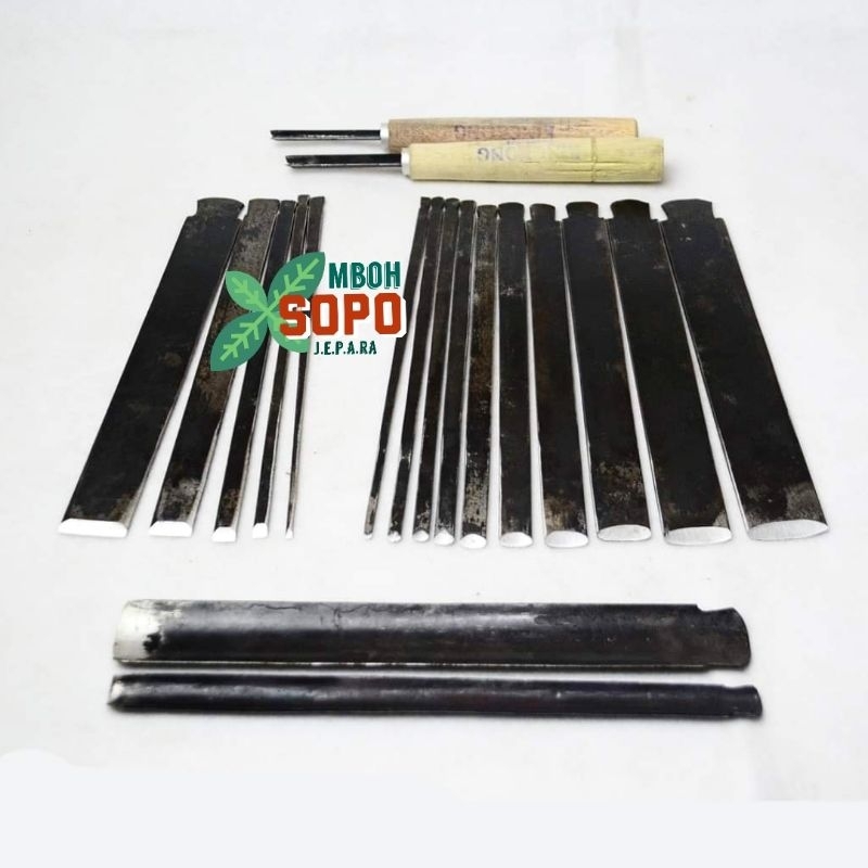 Alat Ukir, Pahat Ukir Kayu Jepara, Set 19 pcs