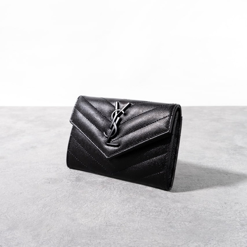 Original Saint Laurent YSL Cassandre Matelasse Small Envelope Wallet