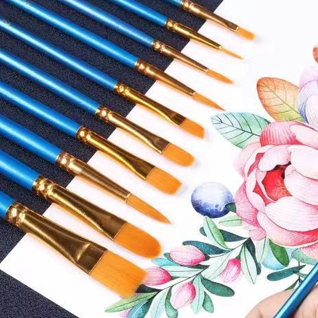 

Bayar Di Tempat 1 SET 10PCS KUAS LUKIS / SET KUAS MELUKIS CAT AIR, ACRYLYC DLL / PAINTING BRUSH FS ➢☋★✭