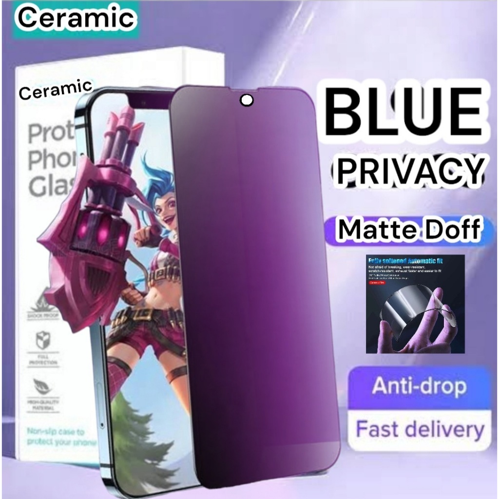 Baru! Screen A SPY BLUE PRIVACY OPPO A18 A17 A17k A16 A16e A16k A15 A15s A12 A11K A1K A5 PRO A3s A5s