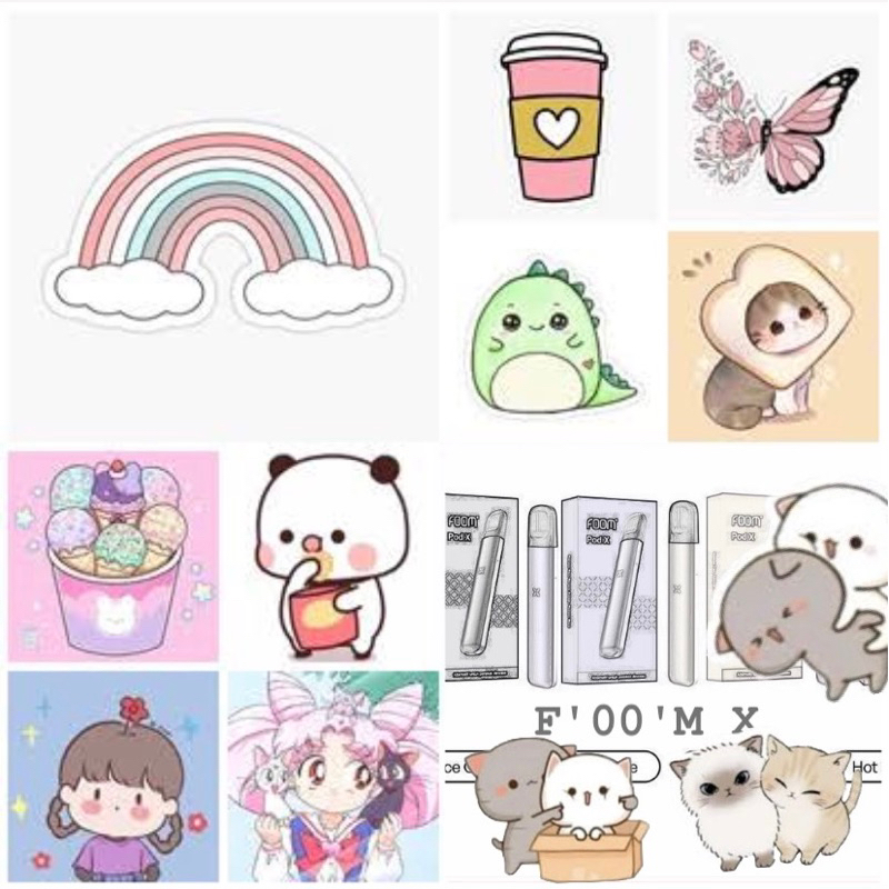 

Stikers tempel pompom animasi/ Sticker tempel lucu terbaru