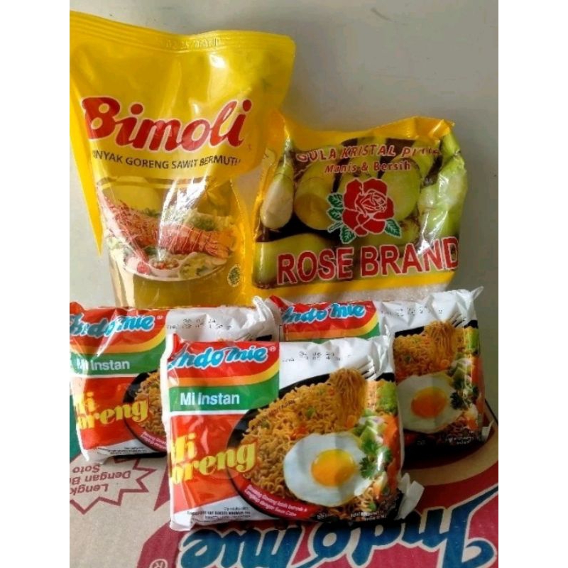 

Paket Sembako Minyak+Gula+Mie