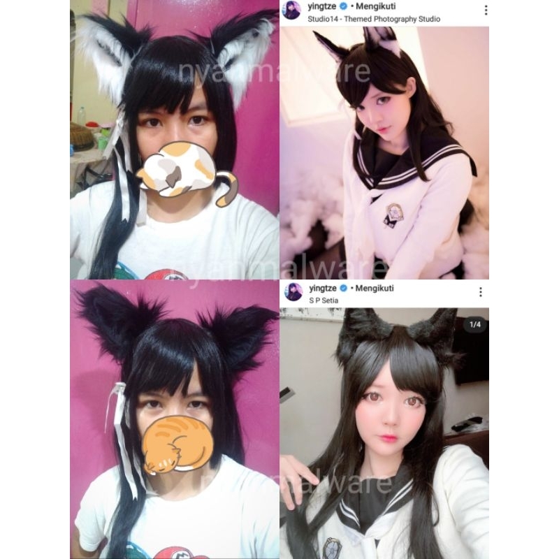 NEKO MIMI KUPING KUCING RASFUR CLIP ATAGO AZURLANE