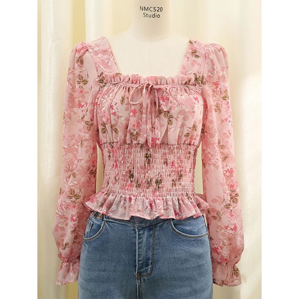 Floral Blouse Sifon Korean Style
