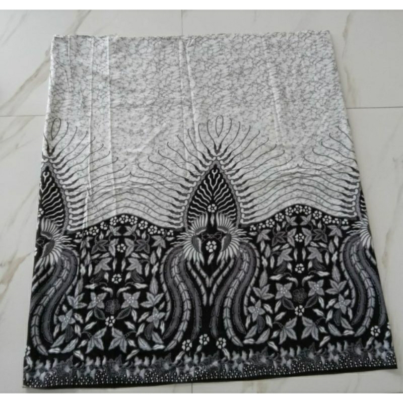 Kain Batik Abu putih Jarik Kebaya Kode 1724 Couple Katun Printing Sogan Lawasan Seragam Bridesmaid M