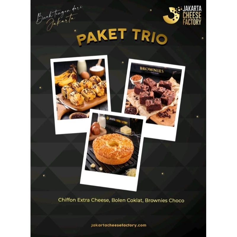 

Paket 3 box Trio Jakarta Cheese Factory