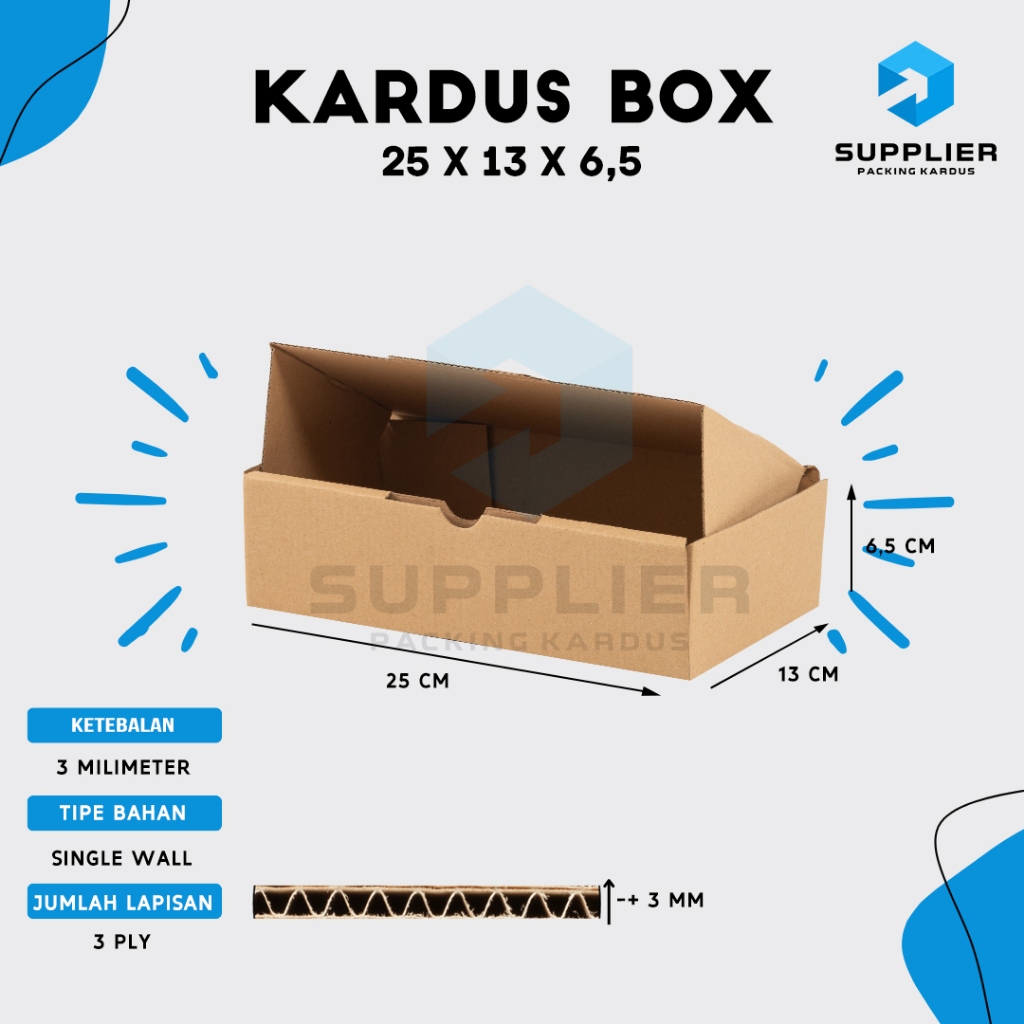 

Kardus Diecut 25x13x6,5 Packaging Hampers Polos
