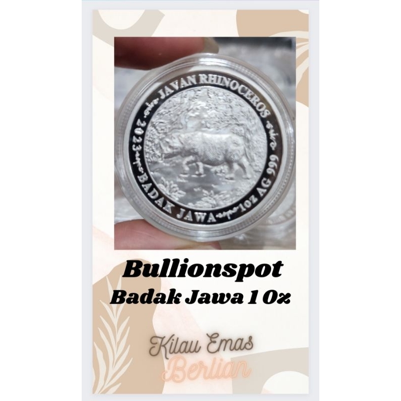 Bullionspot Badak Jawa 1 Oz / Silver Bullionspot Badak Jawa 1 Oz