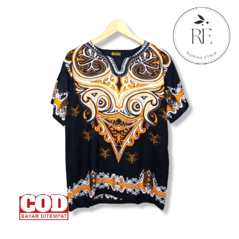 Baju kaos etnik motif wayang/ baju pria wanita/ baju santai/ baju etnik wayang
