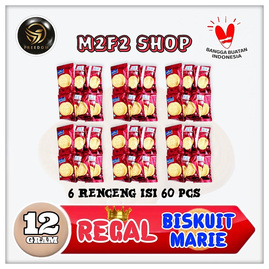 

Biskuit Marie Regal Original Sachet - 12 gr (Kemasan 6 Renceng)