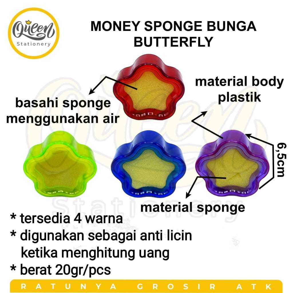 

1 PCS MONEY SPONGE BUNGA BUTTERFLY BUSA SPON HITUNG UANG