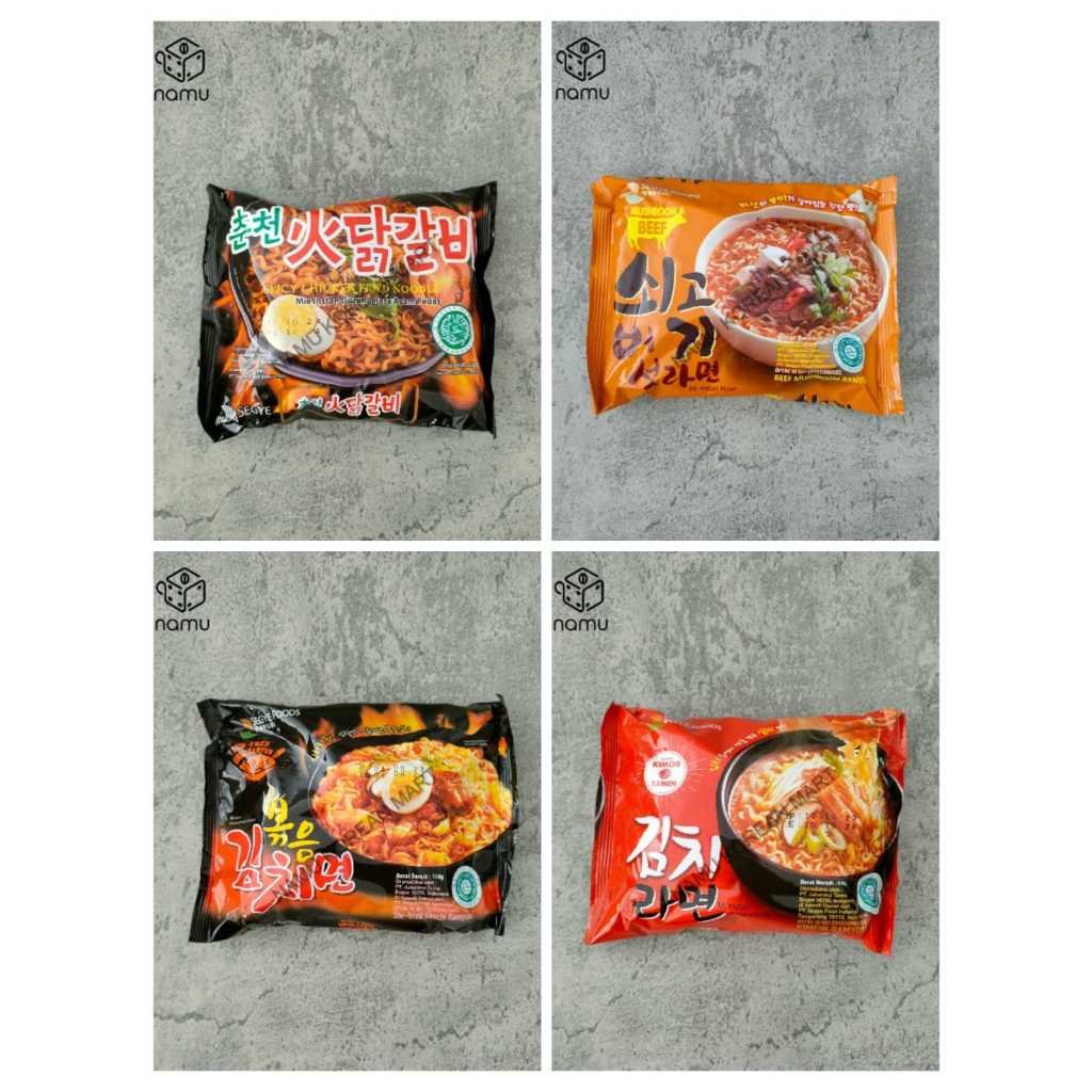 

Segye Ramyun Beef Mushroom 114gr / Ramyun Kimchi Soup / Ramyun Kimchi Stir Fried / Ramyun Spicy Chicken / Instan Noodle / Mie Instan Korea