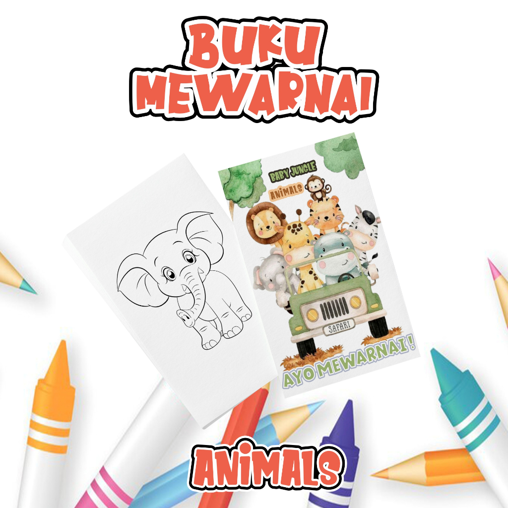 

Buku Kecil Mewarnai Anak Animal - Souvenir Buku Mewarnai