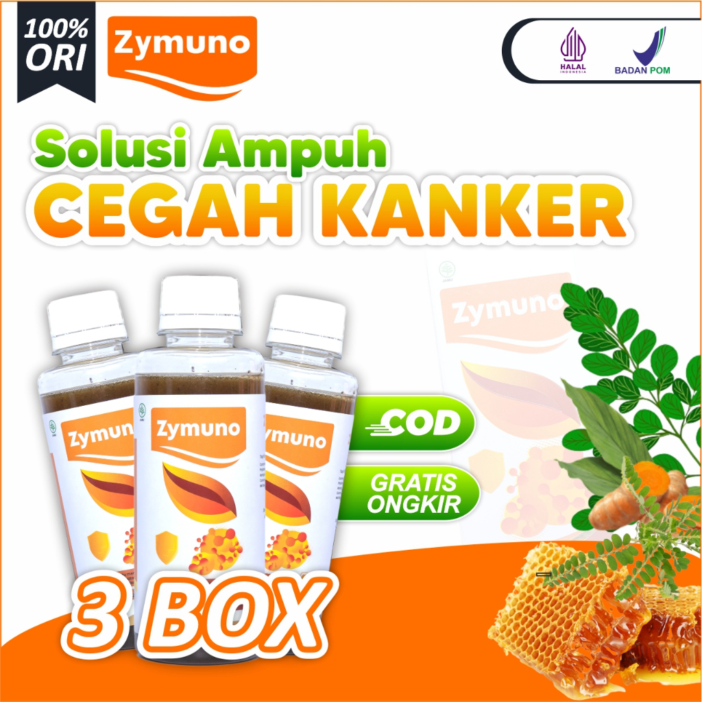 

ZYMUNO 3 BOX Madu Herbal Bantu Atasi dan Cegah Kanker Tumor Original Herba 100 Asli Halal Ori