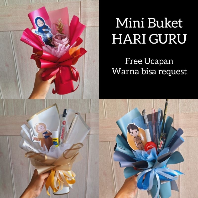 Mini buket HARI GURU/ Teacher day/ buket hari guru/buket semarang murah/uly craft