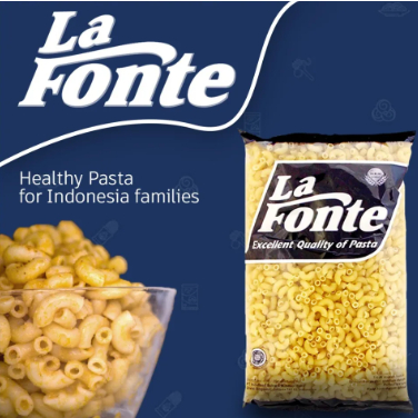 LA FONTE MACARONI 500 GR ELBOW PASTA MAKARONI PIPA LAFONTE