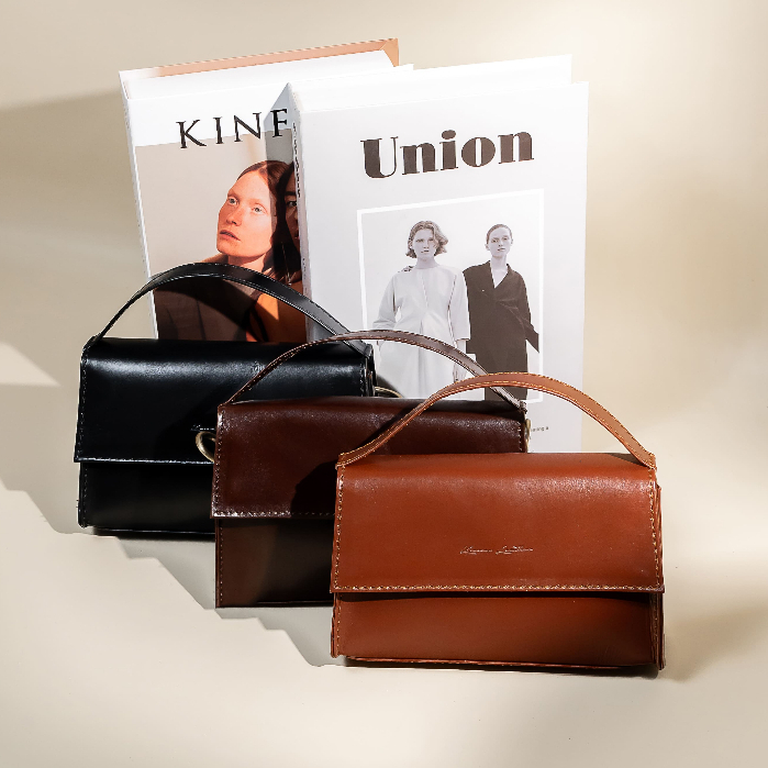 Kenes Leather Tas Selempang Wanita Sling Bag &amp; Hand Bag Kulit Asli NADLYNE - Free Gravir Nama