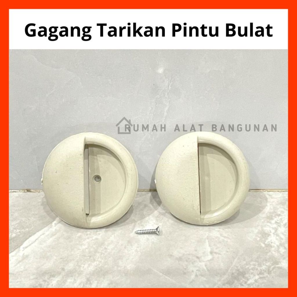 Tarikan Pintu PVC Bulat / Gagang Pintu Kamar Mandi WC Plastik PVC