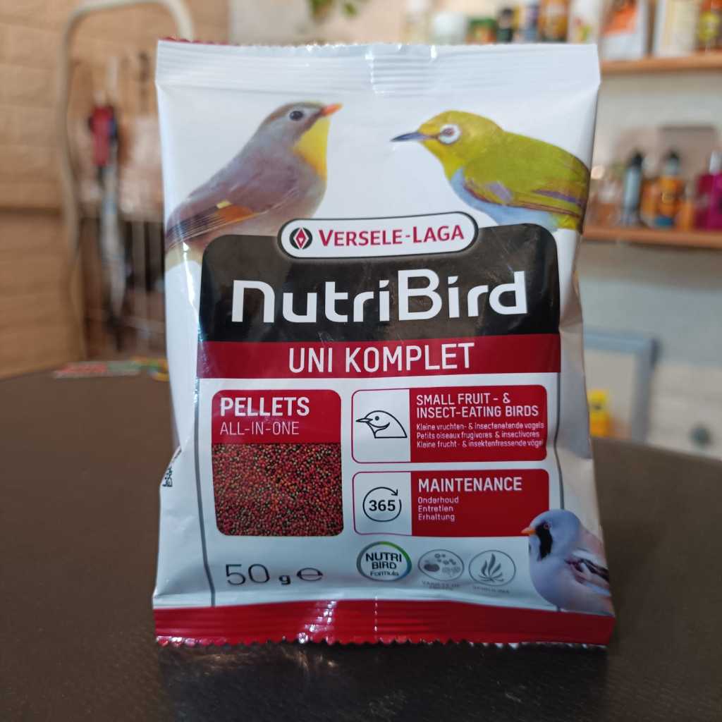 NUTRIBIRD UNI KOMPLET 50GRAM VOER IMPORT PAKAN BURUNG PLECI MURAI CIBLEK TLEDEKAN