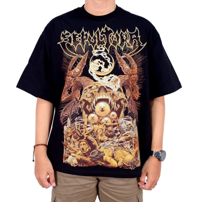 KAOS SEPULTURA ARISEN BAND PREMIUM KAOS OVERSIZE T SHIRT SEPULTURA BIG SIZE BOOTLEG PREMIUM