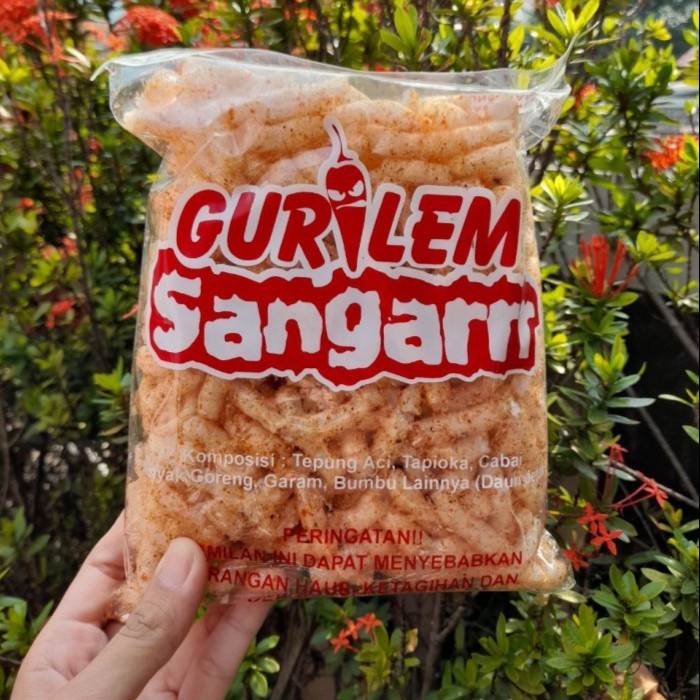 

Gurilem Sangarrr Kerupuk Cemilan Snack Pedas