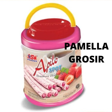 

APILO SPOT WAFER STICK STRAWBERRY 500gr Kaleng Bulat 1 Karton Isi 6 pcs / Kue Kering / Biskuit/ Kue Lebaran MAKANAN JAJANAN KUE CAMILAN SNACK KHAS LEBARAN RAMADHAN MURAH BISA COD HALAL SNACK makanan ringan jajanan cemilan camilan pedas asin gurih manis m