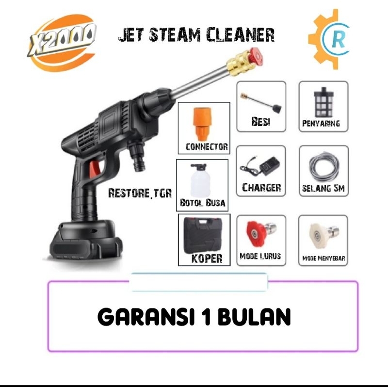 MESIN CUCI MOTOR MOBIL PORTABLE BATTERY NOSA HIGH PRESSURE