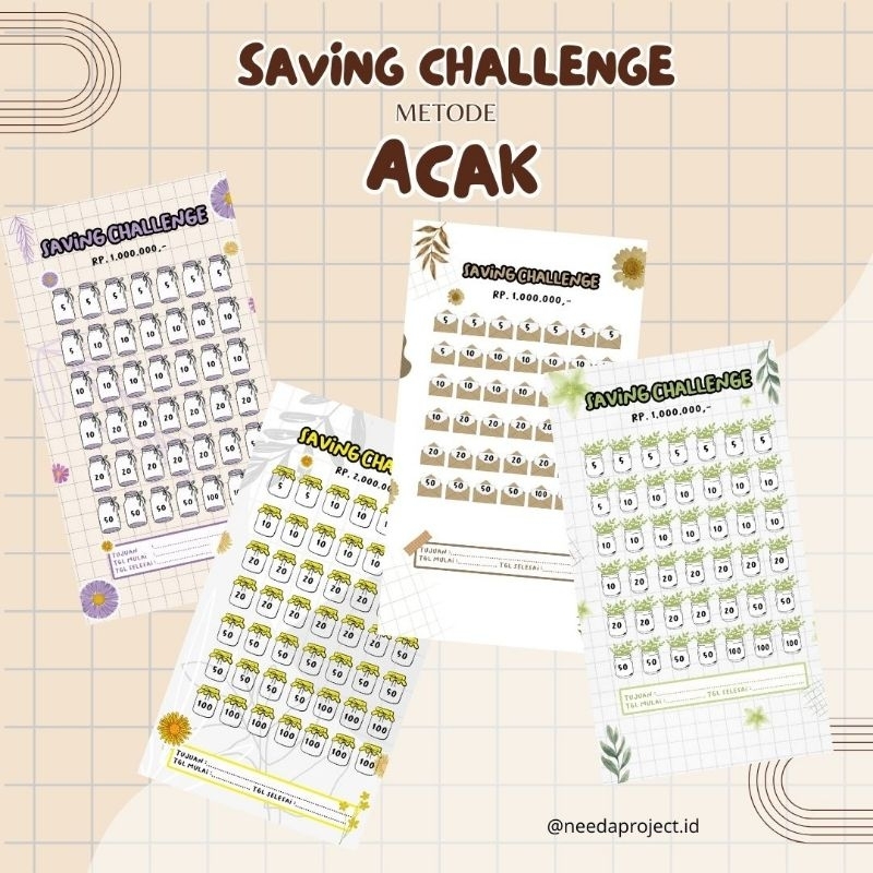 

Saving Challenge || Metode acak A6& A5