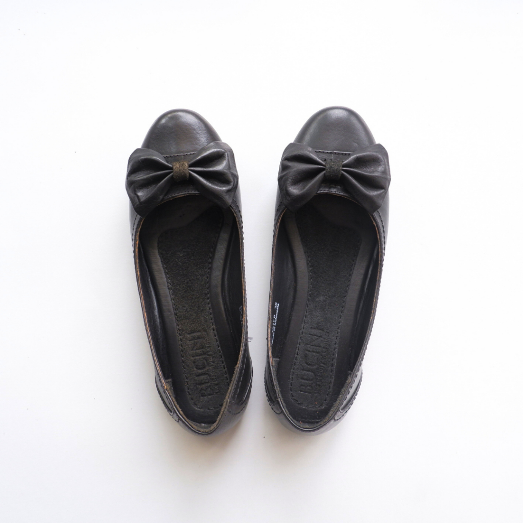 Sepatu Flat Wanita Kulit Asli Premium | BUCINI GV 101 Q Leather Flat Shoes