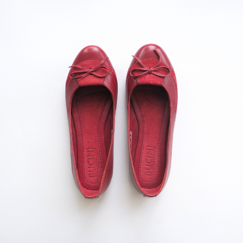 Sepatu Flat Wanita Kulit Asli Premium | BUCINI GV 104 O  Leather Flat Shoes