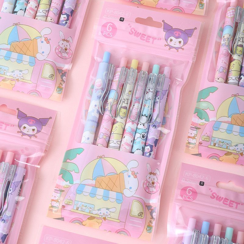 

[randomstuff] Pulpen Cair Motif Sanrio Cloudy Soft Color Pegangan Karet Lembut Cartoon Lucu Unik Gelpen Pena Pencet Berkualitas Motif Hello Kitty Pompurin Cinnamon Melody Kuromi Gelpen Anti Macet Stationery Kit Korean Japanese Style