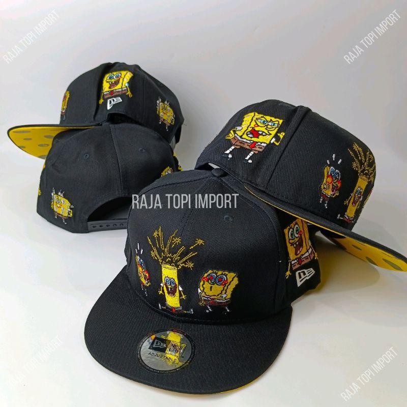 Topi Snapback Karakter Spongebob Import - Topi Snapback Pria