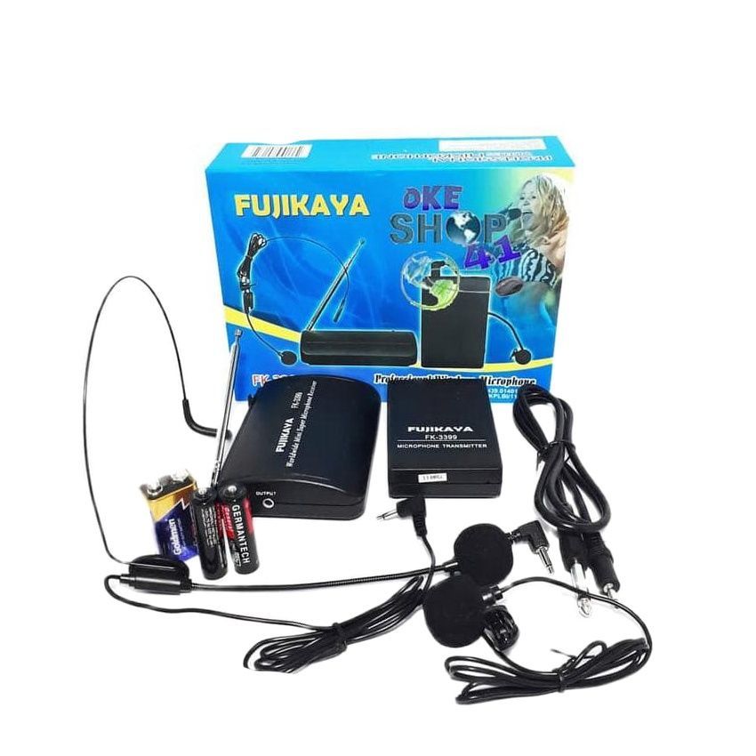 Fujikaya Mic clip on wireless FK-3399 microphone jepit bando