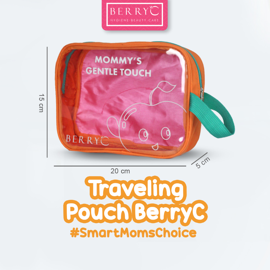BerryC Pouch Travel Organizer / Tas Kosmetik Transparan / Tas Tenteng Bening packing pack plastik organiser mini kecil compact tahan air waterproof awet kuat transparent bening tembus pandang pelindung bungkus cover bag jinjing
