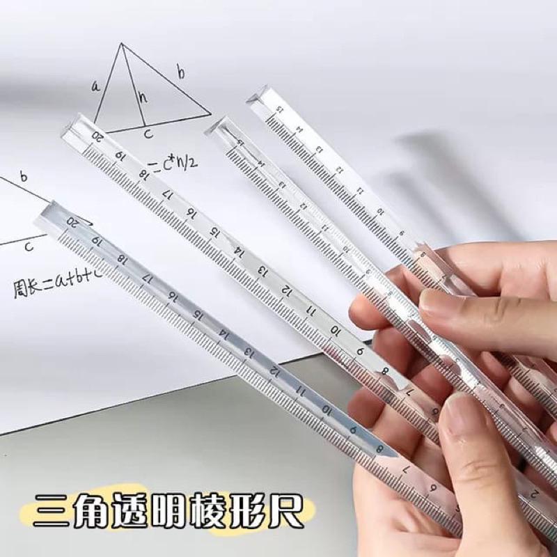 

Penggaris Akrilik Bentuk Segitiga Transparan 20cm (1 pcs)