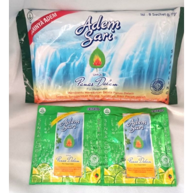 

Adem sari plastic bag isi 8 sachet pereda panas dalam