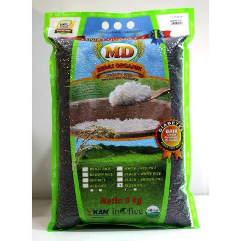 

MD - Organic Black Rice Kupas Kulit / Organik Beras Hitam Kupas Kulit - 5Kg