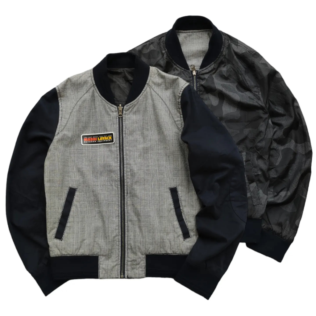 TBJ NEARBY REVERSIBLE BOMBER JACKET BOLAK BALIK